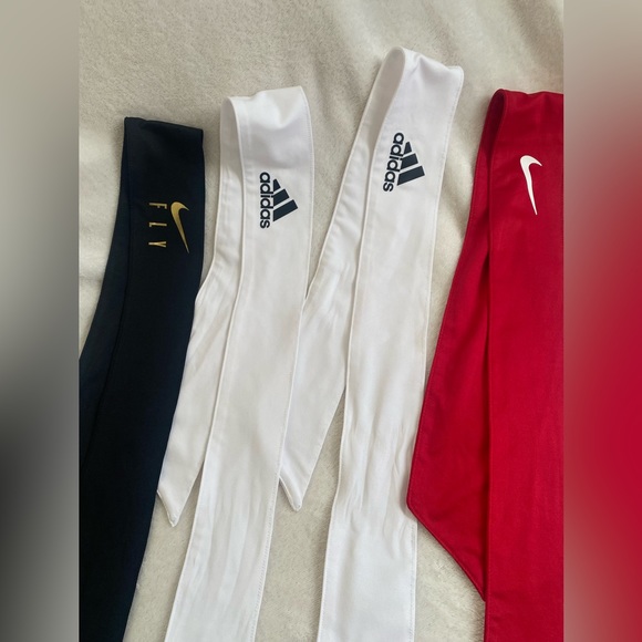 Headbands Adidas Nike OS Color White Black Red - Picture 3 of 5